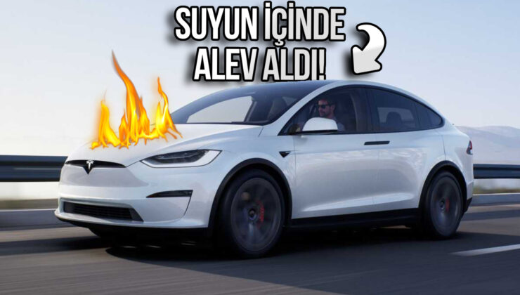 Çok konuşuldu: Tesla, suyun altındayken yanmaya başladı! (Video)