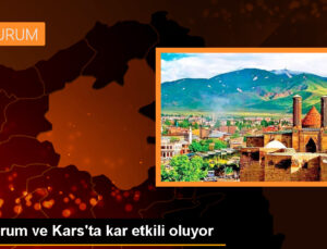 Erzurum ve Kars’ta kar etkili oluyor