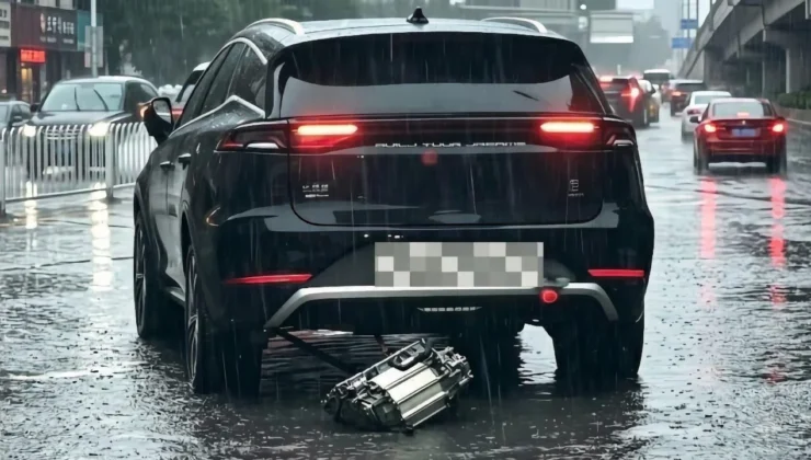Motoru Düşen BYD Arabası Ortalığı Karıştırdı
